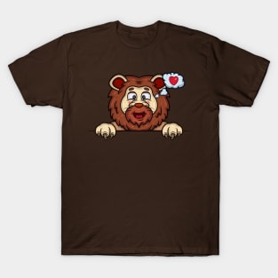 Lion Cartoon With Loving Face Expression T-Shirt